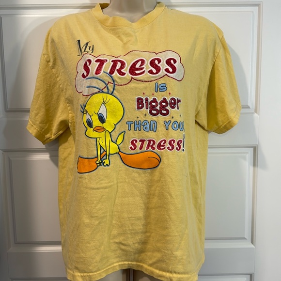 Vintage 90s Looney Tunes Tweety Bird T-shirt medium - Picture 1 of 9